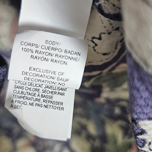 Lucky Boho Floral Blouse Sz Medium - Picture 8 of 13